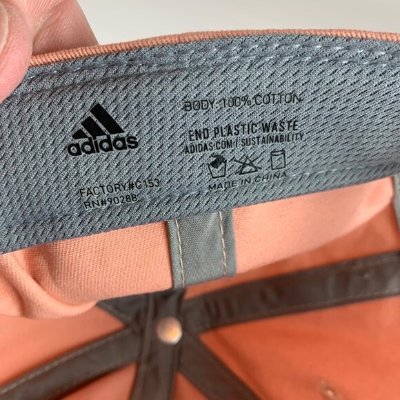 Adidas Unisex Aeroready Peach Colored Relaxed Fit Strapback Adjustable Hat - Picture 5 of 6